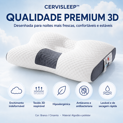 1+1 GRÁTIS / Cervisleep™ — A almofada que segura o seu pescoço enquanto dorme para acordar sem dores nem rigidez. (Inclui 2 fronhas respiráveis GRÁTIS + 30 noites de teste)