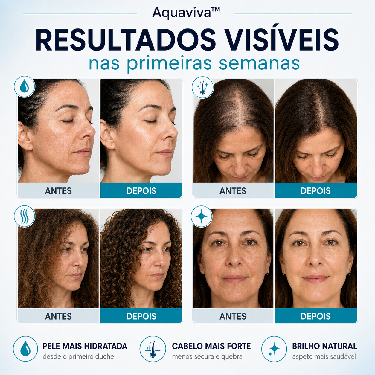 Aquaviva™ — Pele macia e cabelo com brilho desde o primeiro banho (só hoje com 3 filtros GRÁTIS)